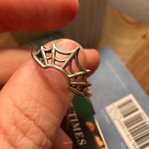 Golden Grove Jewelry, Margaret Cross, Mourning Jewelry arched web ring